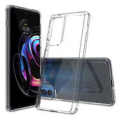 Silicone Transparent Mirror Frame Case Cover for Motorola Moto Edge 20 Pro 5G Clear
