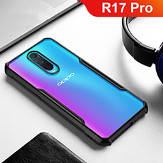 Silicone Transparent Mirror Frame Case Cover for Oppo R17 Pro Black