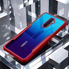 Silicone Transparent Mirror Frame Case Cover for Oppo Reno Ace Red