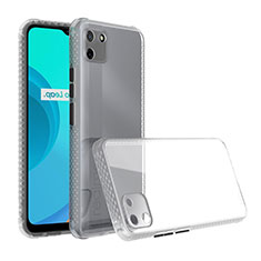 Silicone Transparent Mirror Frame Case Cover for Realme C11 Clear
