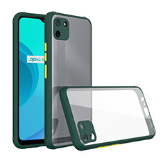Silicone Transparent Mirror Frame Case Cover for Realme C11 Midnight Green