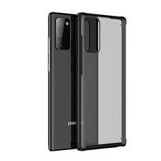 Silicone Transparent Mirror Frame Case Cover for Samsung Galaxy Note 20 Plus 5G Black