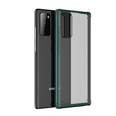 Silicone Transparent Mirror Frame Case Cover for Samsung Galaxy Note 20 Plus 5G Green