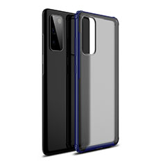 Silicone Transparent Mirror Frame Case Cover for Samsung Galaxy S20 FE 5G Blue