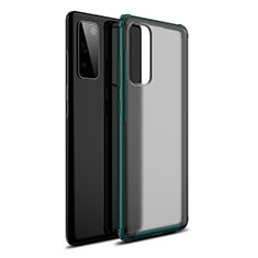 Silicone Transparent Mirror Frame Case Cover for Samsung Galaxy S20 FE 5G Green