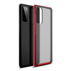 Silicone Transparent Mirror Frame Case Cover for Samsung Galaxy S20 Lite 5G Red
