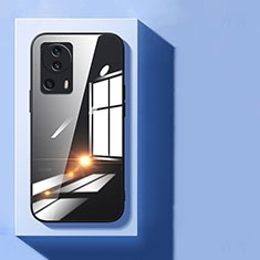 Silicone Transparent Mirror Frame Case Cover for Xiaomi Mi 12 Lite NE 5G Black
