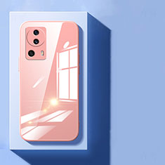 Silicone Transparent Mirror Frame Case Cover for Xiaomi Mi 12 Lite NE 5G Rose Gold