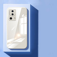 Silicone Transparent Mirror Frame Case Cover for Xiaomi Mi 12 Lite NE 5G White