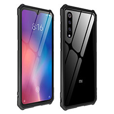 Silicone Transparent Mirror Frame Case Cover for Xiaomi Mi 9 Pro 5G Black