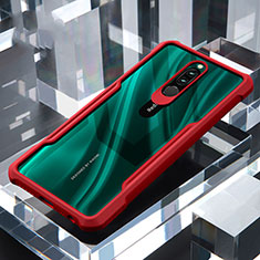 Silicone Transparent Mirror Frame Case Cover for Xiaomi Redmi 8 Red