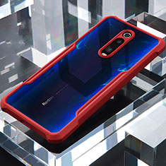 Silicone Transparent Mirror Frame Case Cover for Xiaomi Redmi K20 Pro Red