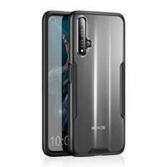 Silicone Transparent Mirror Frame Case Cover H01 for Huawei Nova 5T Black