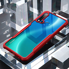 Silicone Transparent Mirror Frame Case Cover H01 for Huawei P20 Lite (2019) Red