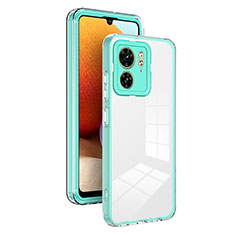 Silicone Transparent Mirror Frame Case Cover H01P for Motorola Moto Edge (2023) 5G Green
