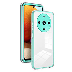 Silicone Transparent Mirror Frame Case Cover H01P for Realme 11 Pro+ Plus 5G Green