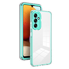 Silicone Transparent Mirror Frame Case Cover H01P for Samsung Galaxy A24 4G Green