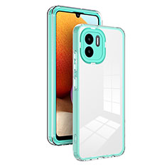 Silicone Transparent Mirror Frame Case Cover H01P for Xiaomi Poco C51 Green