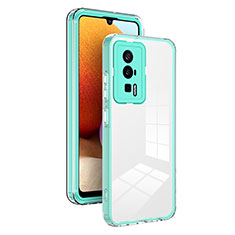 Silicone Transparent Mirror Frame Case Cover H01P for Xiaomi Poco F5 Pro 5G Green
