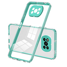 Silicone Transparent Mirror Frame Case Cover H01P for Xiaomi Poco X3 NFC Green
