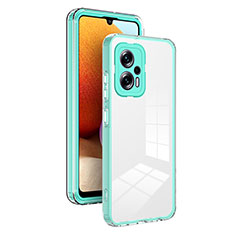 Silicone Transparent Mirror Frame Case Cover H01P for Xiaomi Poco X4 GT 5G Green
