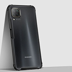 Silicone Transparent Mirror Frame Case Cover H02 for Huawei Nova 7i Black