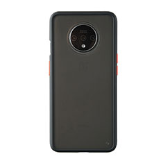 Silicone Transparent Mirror Frame Case Cover H03 for OnePlus 7T Black