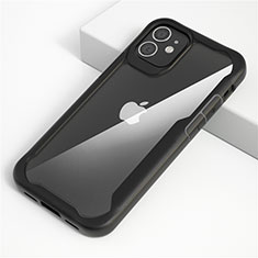 Silicone Transparent Mirror Frame Case Cover M01 for Apple iPhone 12 Mini Black