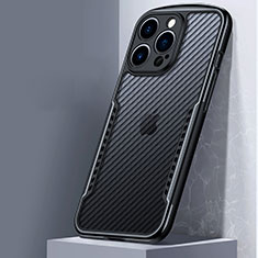 Dark Gray Silicone Transparent Mirror Frame Case Cover M01 for Apple iPhone 13 Pro Max Dark Gray