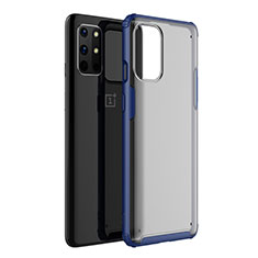 Silicone Transparent Mirror Frame Case Cover M01 for OnePlus 8T 5G Blue