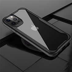 Silicone Transparent Mirror Frame Case Cover M02 for Apple iPhone 12 Pro Black