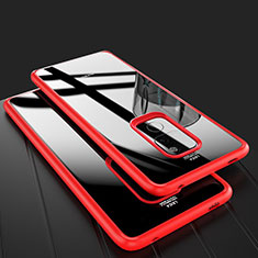 Silicone Transparent Mirror Frame Case Cover M02 for Huawei Mate 20 Red