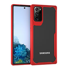 Silicone Transparent Mirror Frame Case Cover M02 for Samsung Galaxy Note 20 Ultra 5G Red