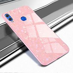 Silicone Transparent Mirror Frame Case Cover M03 for Huawei Honor 8X Rose Gold