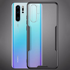 Silicone Transparent Mirror Frame Case Cover M03 for Huawei P30 Pro New Edition Black