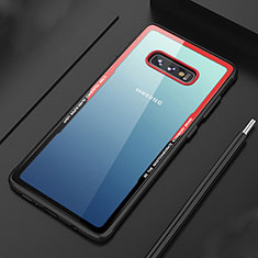 Silicone Transparent Mirror Frame Case Cover M03 for Samsung Galaxy S10e Red