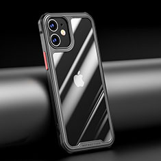 Silicone Transparent Mirror Frame Case Cover M04 for Apple iPhone 12 Mini Black