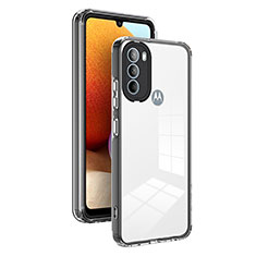 Silicone Transparent Mirror Frame Case Cover MQ1 for Motorola Moto G41 Black