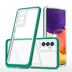 Silicone Transparent Mirror Frame Case Cover MQ1 for Samsung Galaxy A24 4G Green