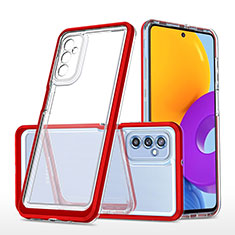 Silicone Transparent Mirror Frame Case Cover MQ1 for Samsung Galaxy M52 5G Red