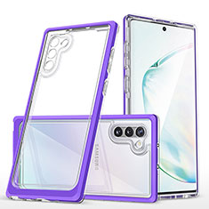 Silicone Transparent Mirror Frame Case Cover MQ1 for Samsung Galaxy Note 10 5G Purple