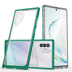 Silicone Transparent Mirror Frame Case Cover MQ1 for Samsung Galaxy Note 10 Plus 5G Green