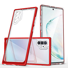 Silicone Transparent Mirror Frame Case Cover MQ1 for Samsung Galaxy Note 10 Plus 5G Red
