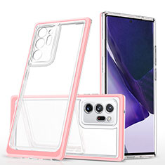 Silicone Transparent Mirror Frame Case Cover MQ1 for Samsung Galaxy Note 20 Ultra 5G Rose Gold