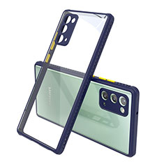 Silicone Transparent Mirror Frame Case Cover N02 for Samsung Galaxy Note 20 5G Navy Blue