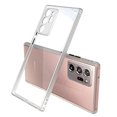 Silicone Transparent Mirror Frame Case Cover N02 for Samsung Galaxy Note 20 Ultra 5G Gray