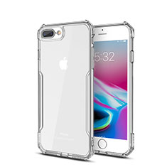 Silicone Transparent Mirror Frame Case Cover P01 for Apple iPhone 7 Plus Clear