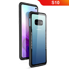Silicone Transparent Mirror Frame Case Cover T01 for Samsung Galaxy S10 5G Black