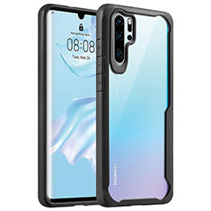 Silicone Transparent Mirror Frame Case Cover Z02 for Huawei P30 Pro New Edition Black