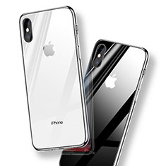 Silicone Transparent Mirror Frame Case for Apple iPhone X Clear